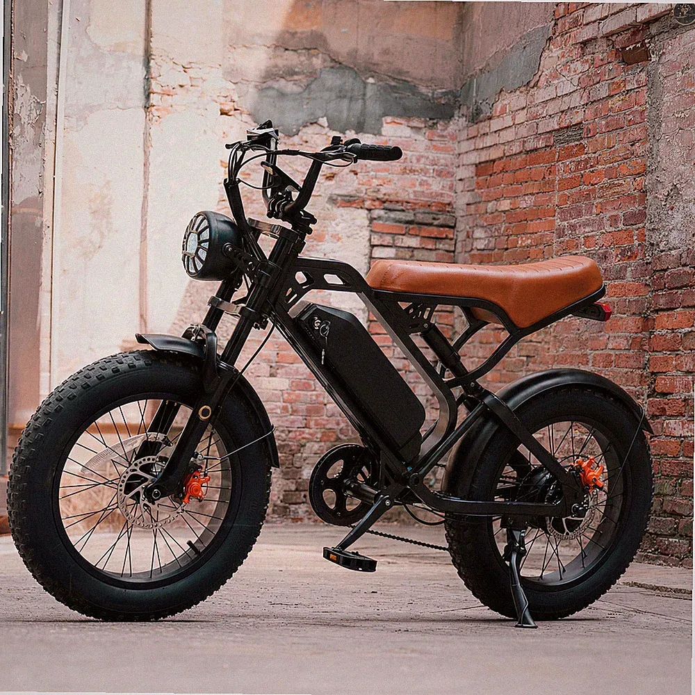 16'' Fat Tire Electric Bike 1500W Peak Motor 48V E-Bike 28MPH Mountain E Bicycle