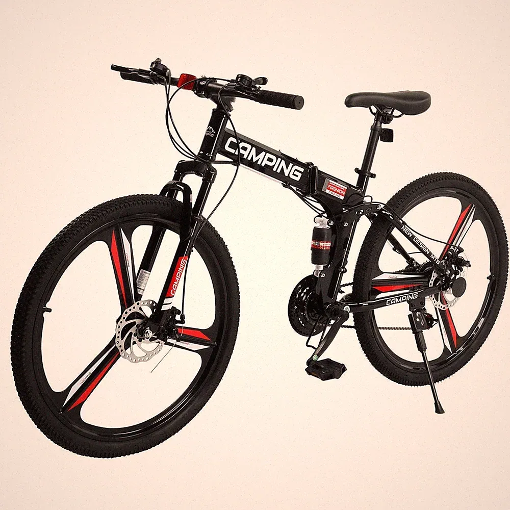 26in Carbon Steel Mountain Bike Women Cycling 21 Speed Mens Bikes Bicycle MTB