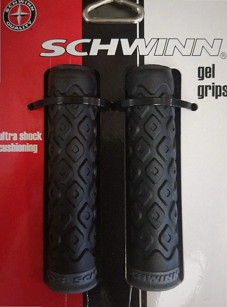 NEW Schwinn Gel Comfort Grips Bike Bicycle Handlebar Black Shock Absorbing