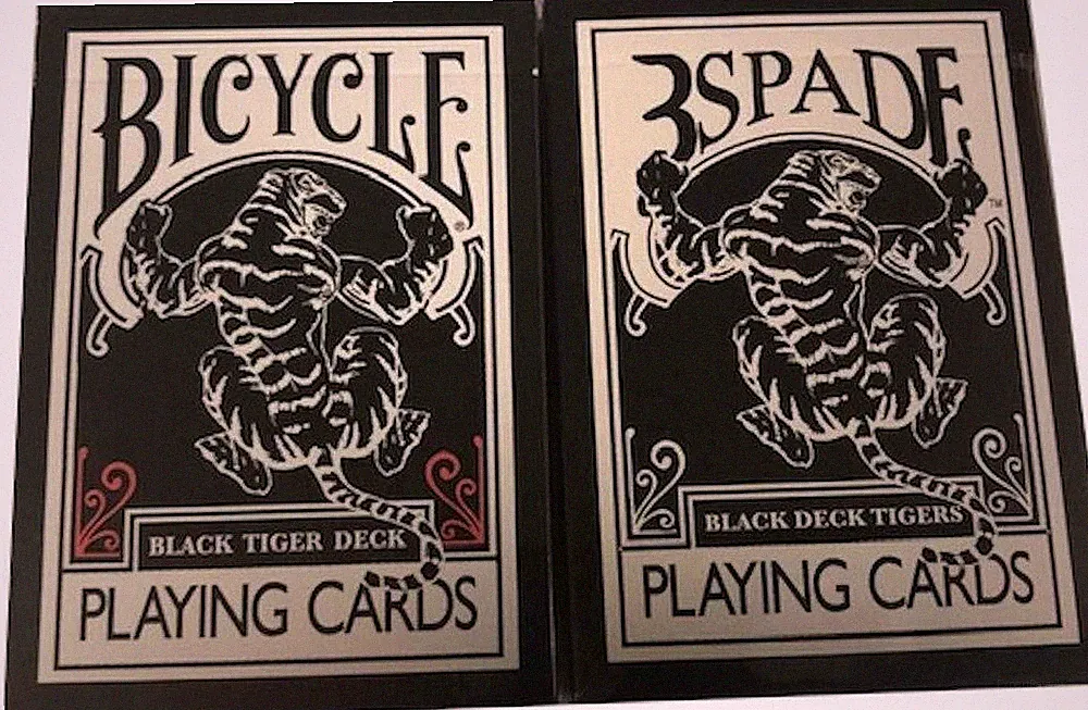 2pc 3SPADE GAFF DECK & BLACK TIGER Bicycle Ellusionist Playing Cards Magic Trick