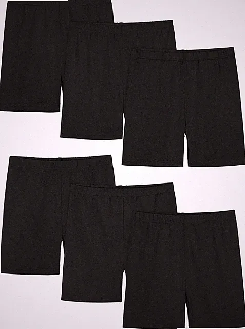 6 Pack Girls?? Bike Shorts Multi-Color Cartwheel and Dance Shorts for Toddlers