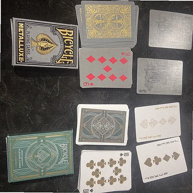 73854097892 Karty Byzantine BICYCLE QUINT + Black & Gold Metalluxe Playing Cards