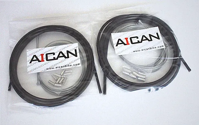Aican Bike bicycle Shift Derailleur Road cable housing set kit vs Jagwire, Black