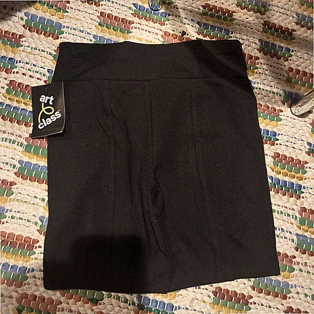 Art Class Junior Black Bike Shorts Stretchable Elastic Waistband Size Large