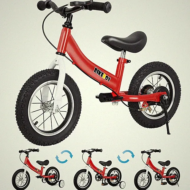 Balance Bike 14 in 1 14 Inch Black Model 2023-001 Training Brake Pedal Dual Kids