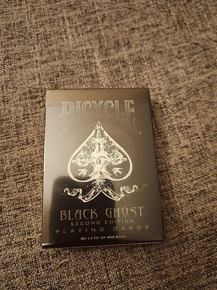 Bicycle Black Ghost Playing Cards by Ellusionist, Second Edition Sealed NEW Rare