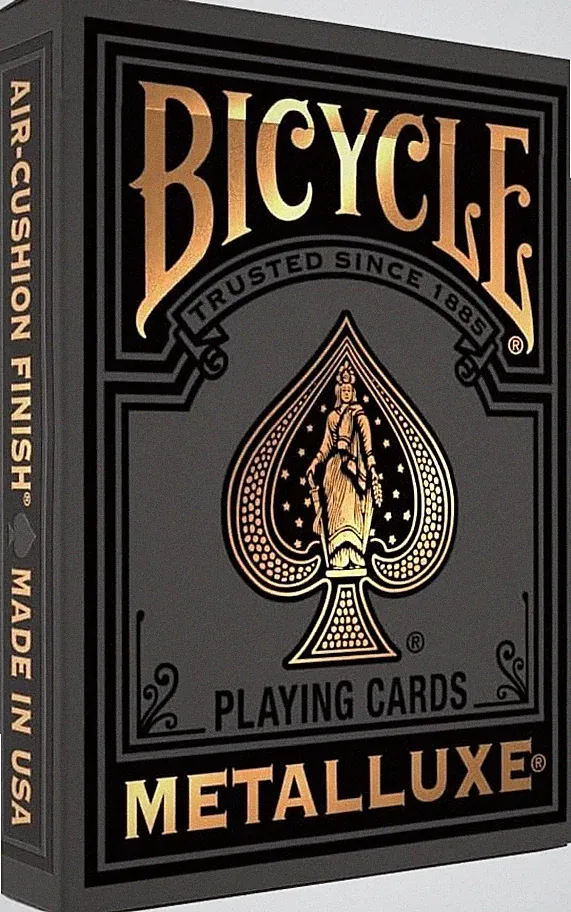Bicycle Black Gold Metalluxe Playing Cards Premium Foil Poker Deck Luxury