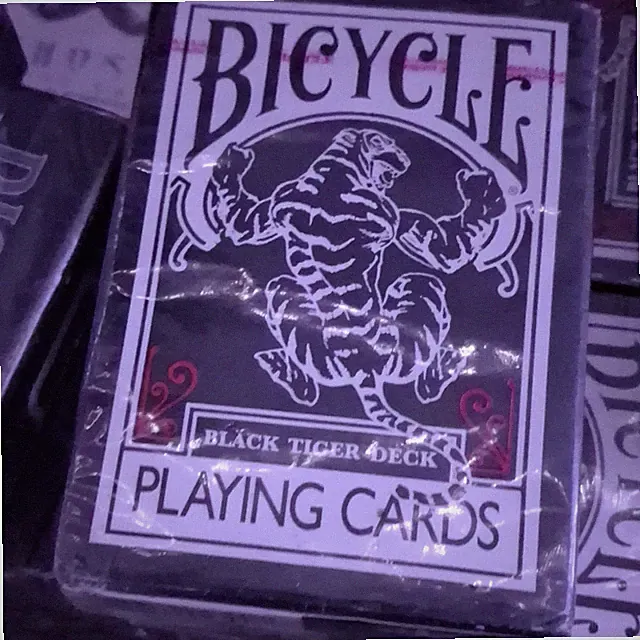 Bicycle Black Tiger Animal Theme Poker Playing Card Deck