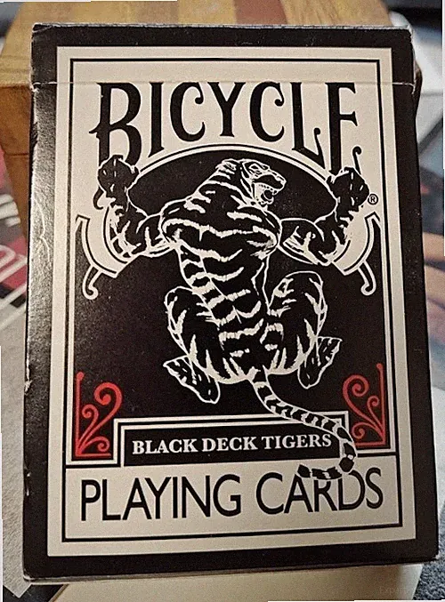 Bicycle Black Tiger Deck 808 Poker Magic Playing Cards Air Cushion V1