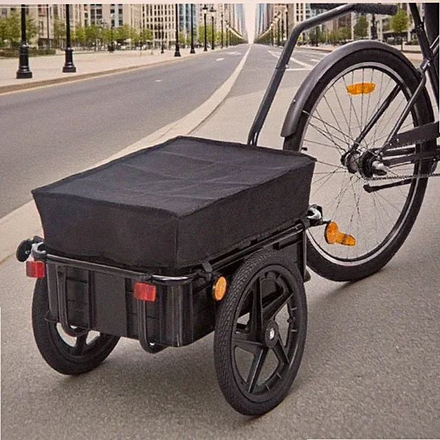 Bicycle Cargo Trailer Removable Box Waterproof Cover Outdoor Storage Bike Wagon