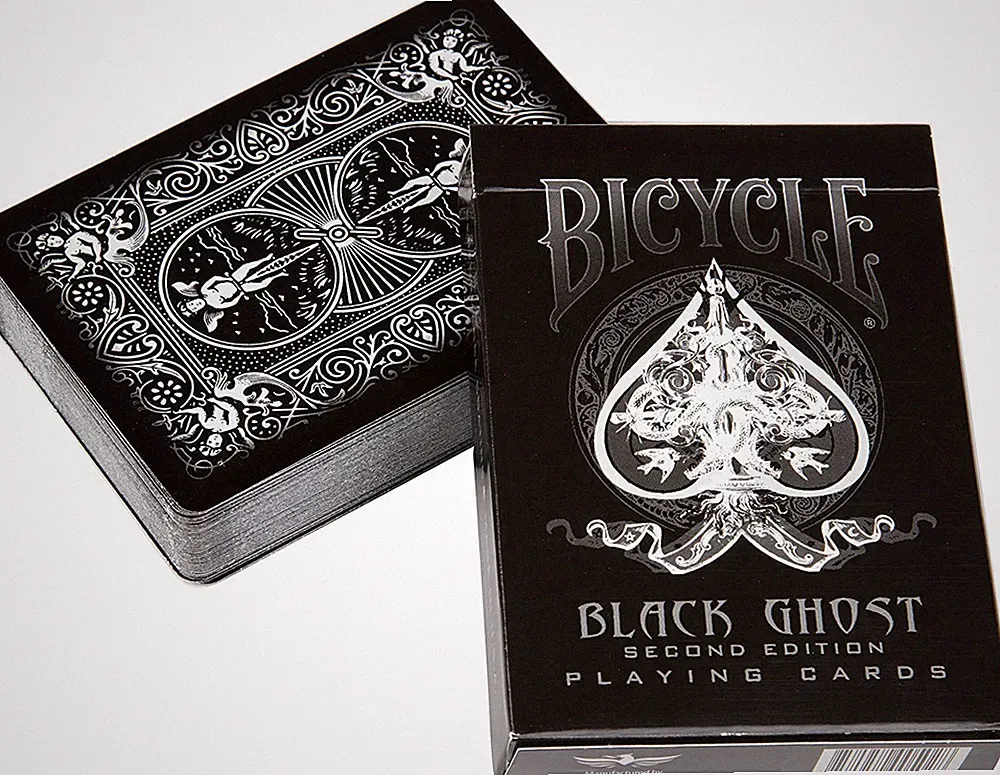 Bicycle Ellusionist Black Ghost Playing Cards Trump Second Edition w Gaff Backer
