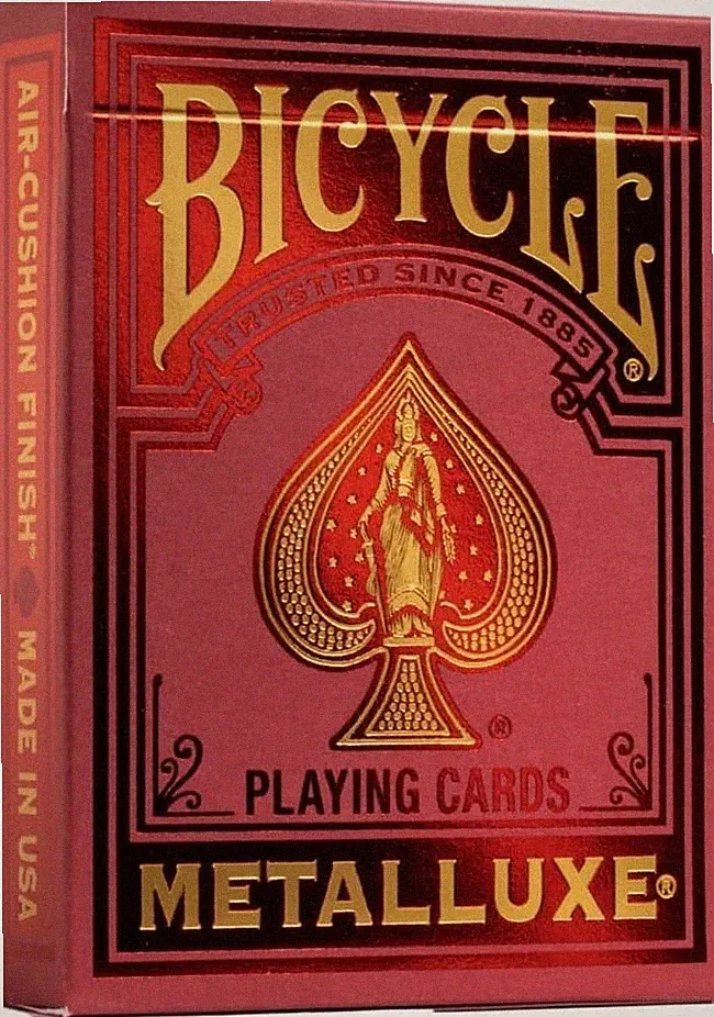 Bicycle Metalluxe Red Playing Cards - Premium Metal Foil Finish - Poker Size