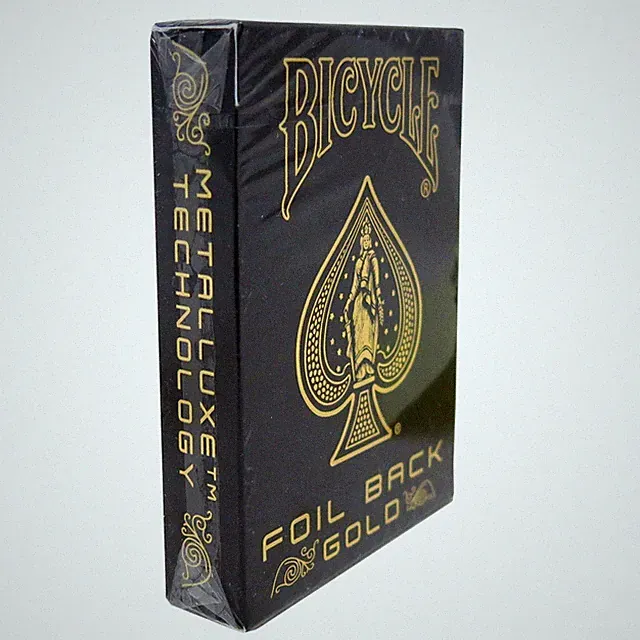 Bicycle Rider Back Gold Foil Playing Cards - MetalLuxe Deck for Card Games