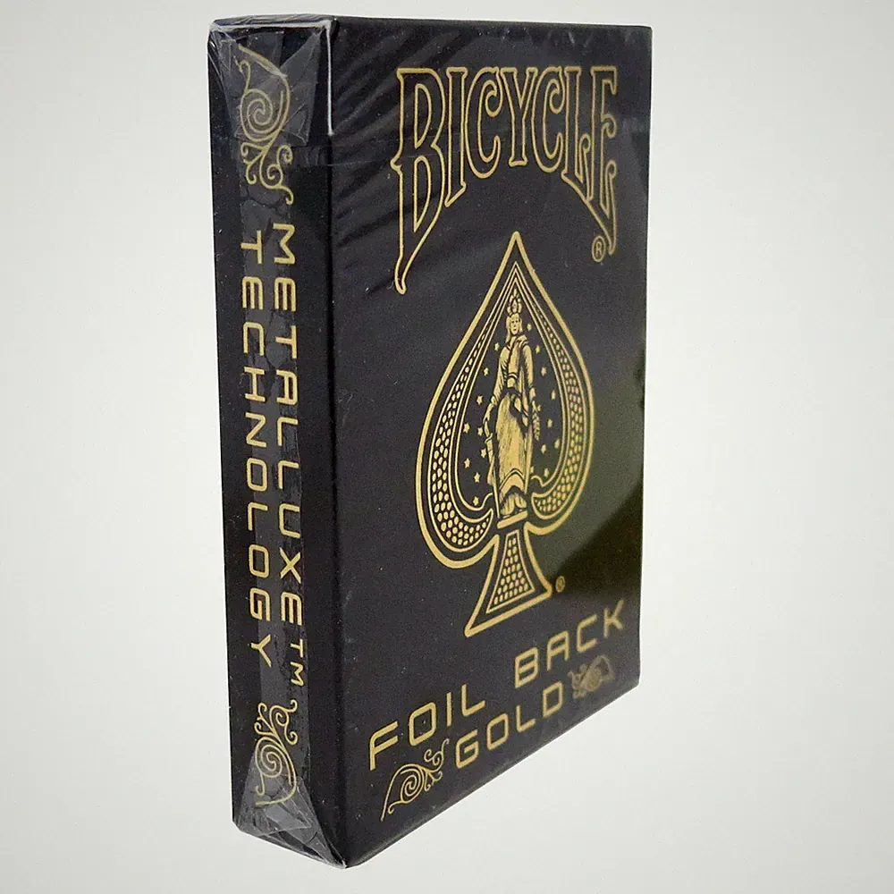 Bicycle Rider Back MetalLuxe Playing Cards. Gold Foil Edition