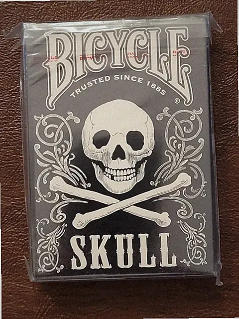 Bicycle Skull Playing Cards NEW SEALED (2014) Black and White