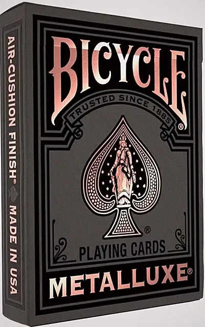 Black and Rose Gold Metalluxe Playing Cards – Premium Foil Metalluxe Deck– Class