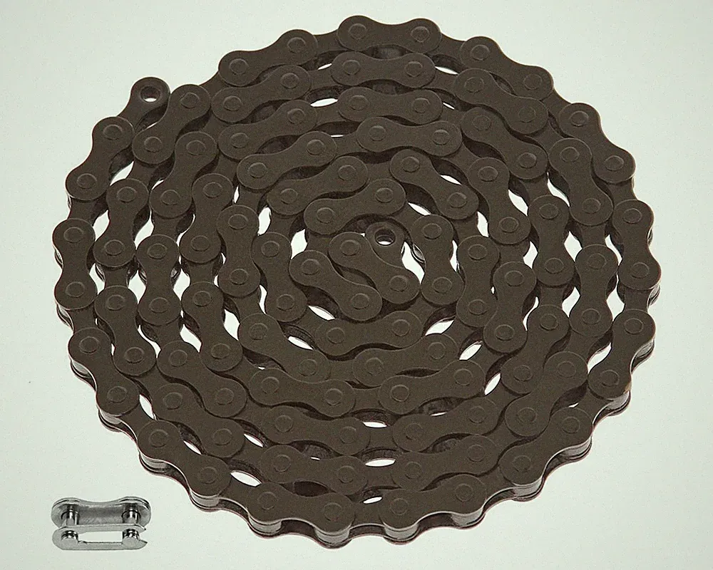 Black Single Speed Bicycle Chain 1/2 x 1/8 112 Links Vintage Cruiser BMX Bike.