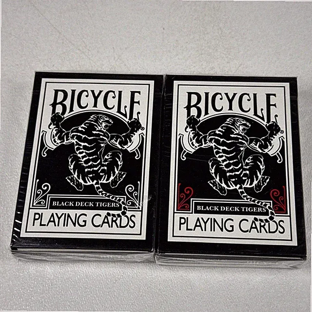 BLACK TIGER CARD DECK LOT OF 2 3SPADE GAFF Bicycle Ellusionist Playing Trick