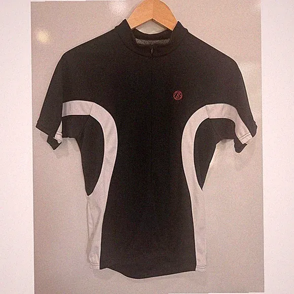 Bontrager Sport SS Cycling Jersey Womens Small Black White Biking Shirt 7589
