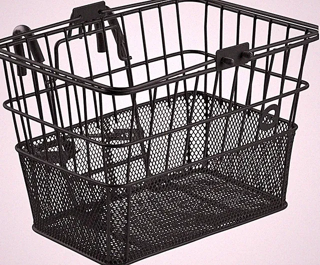 Elegant Apollo Alloy Steel Bike Basket with Built-in Handle & Integrated Hooks