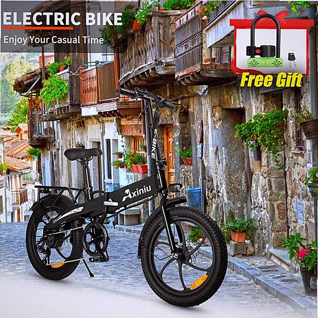Folding Electric Bike for Adults 30MPH Electric Bicycle Commuter Ebike Black
