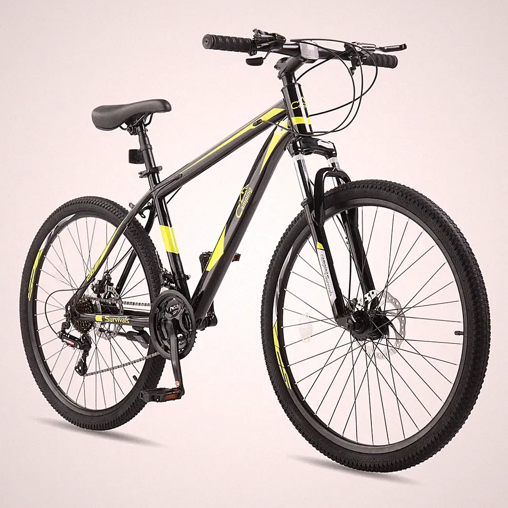 Front Suspension Mountain Bike 21 Speed 26'' MTB Bicycle Cycling Disc Brake