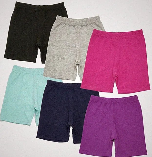 Girls Bike Shorts 6 Pack Dance Yoga Shorts Toddler Kids Under Short