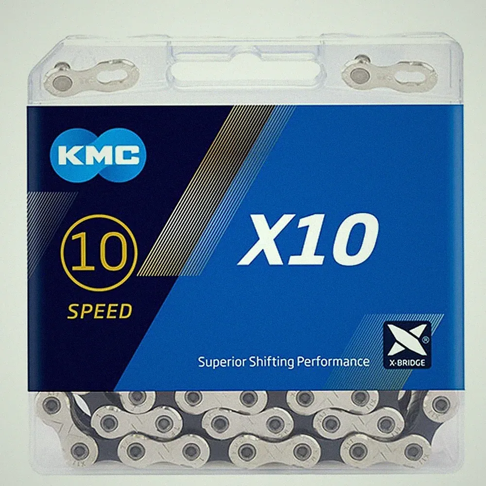 KMC X10 10-Speed Bicycle Chain 116 Links Silver/Black