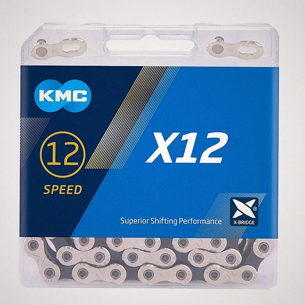 KMC X12 12-Speed 126 links X-Series Bicycle Chain Silver/Black