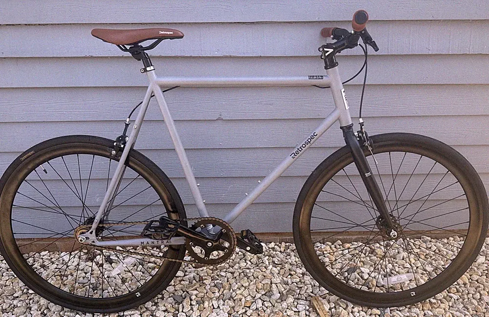 ✨Mantra v2 retrospect bike fixed-gear/single-speed Light Gray/black/Tan✨
