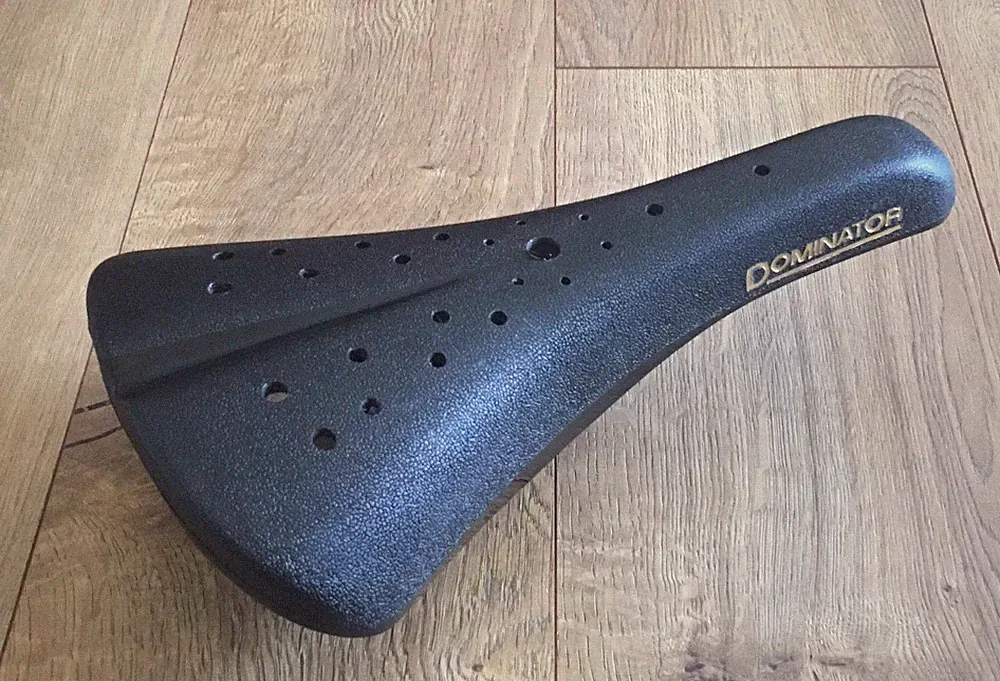 NEW BLACK Viscount Dominator BMX Bicycle Seat- Old School Hard Shell saddle
