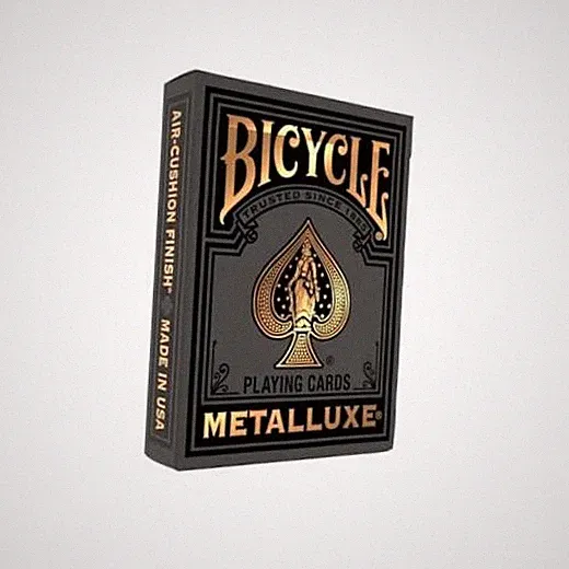 Premium Foil Metalluxe Deck - Classic Black and Gold Metalluxe Playing Cards