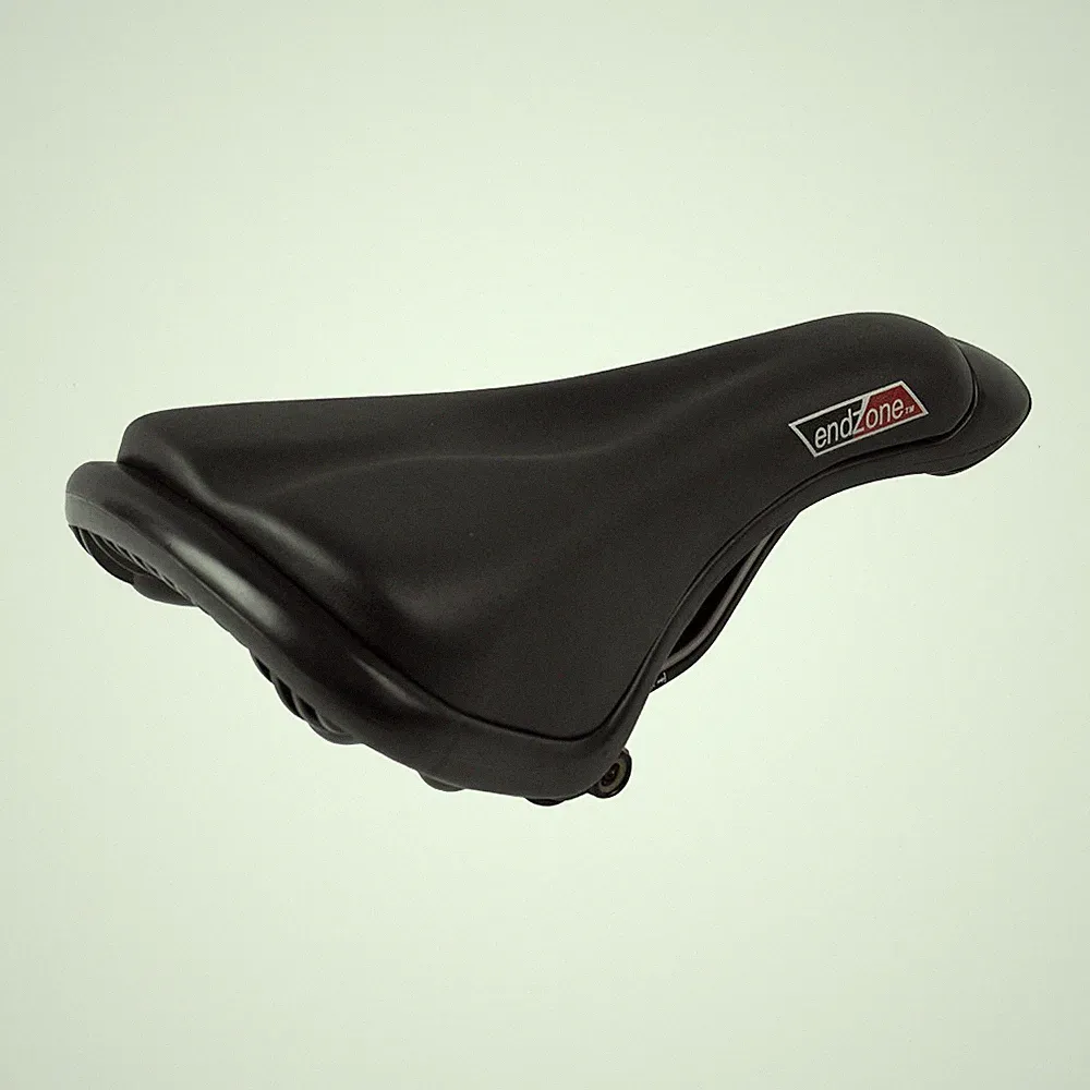 PRO+ Endzone BMX Bicycle Seat with Drop Nose & Clamp - Black