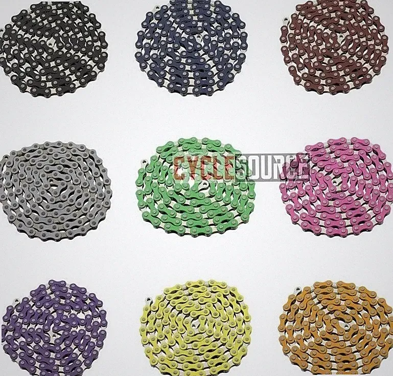 PRO+ YBN Single Speed Bicycle Chain 1/2"X1/8" 112L BMX Freestyle Chain 9 Colors