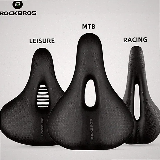 ROCKBROS Comfortable Bike Seat Cushion,Memory Foam Bicycle Saddle Waterproof
