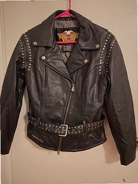 Sm vintage harley davidson jacket women