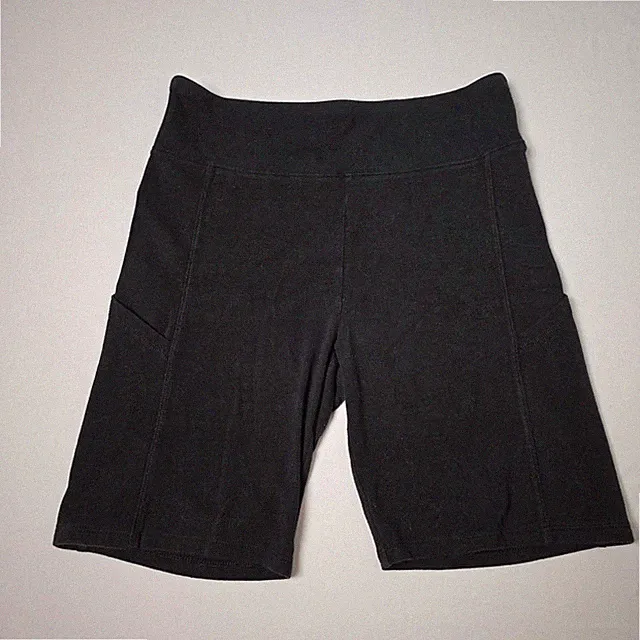 SO Bike Shorts Girls XL 14/16 Black High Rise Stretch Athletic Running Yoga