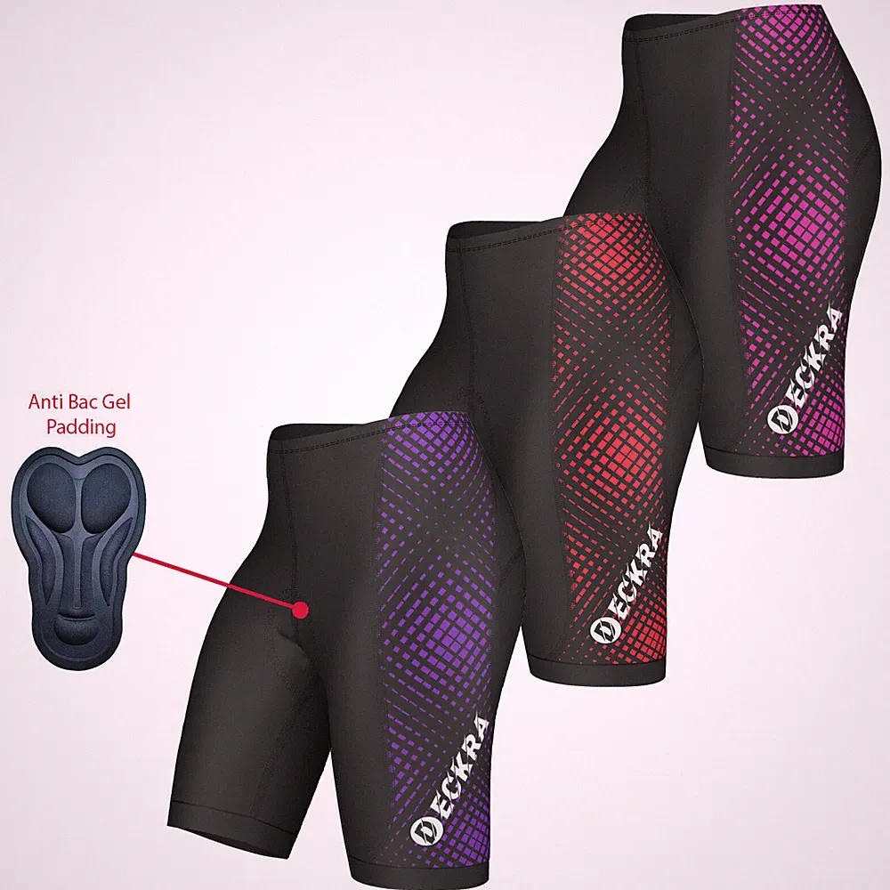 Womens Cycling Shorts 3D Gel Padded Summer Bicycle Riding Gym Biking Short Tight