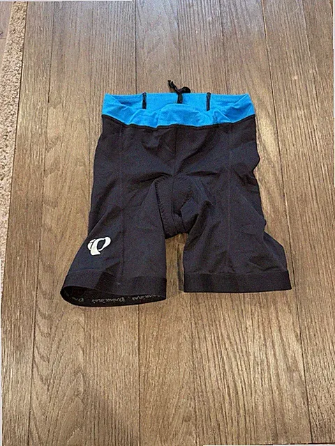 Womens Pearl Izumi Padded Cycling Shorts Black Blue Medium New
